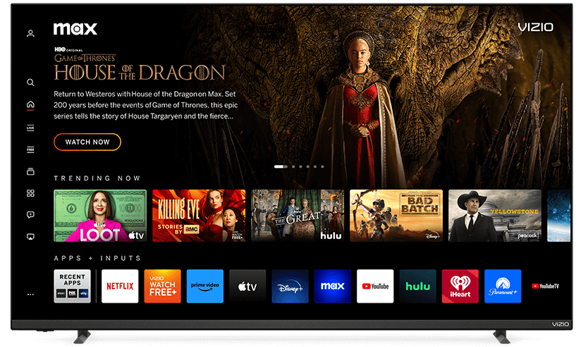 xtreme hd iptv, smart TV screen showing streaming apps and live channels interface