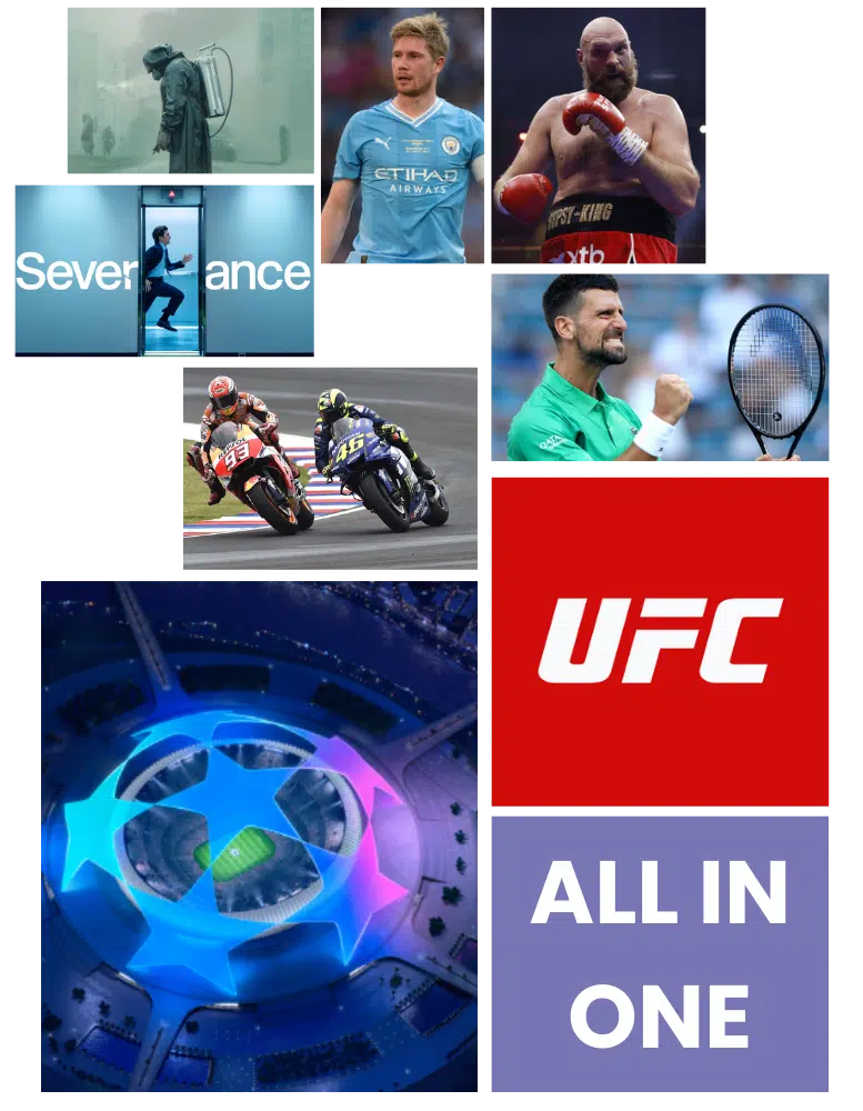 iptv uk, streaming platform interface displayed on computer,tablet , and smartphone screens